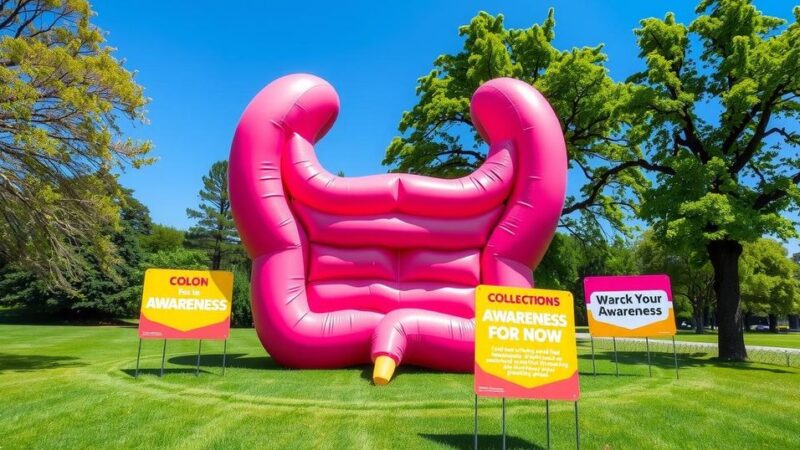 Koloni Raksasa Inflatable Tingkatkan Kesadaran Kanker Kolorektal di Warren County